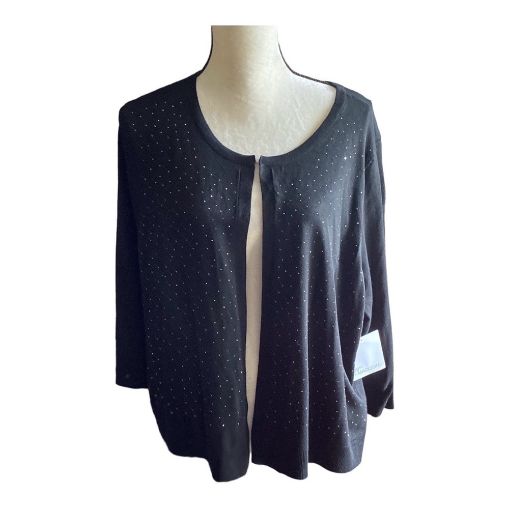 NWT-89TH & MADISON-BLACK SPARKLE SWEATER-SIZE 2X